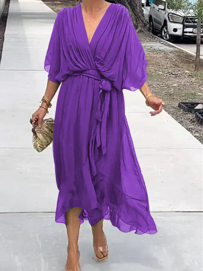 Adelheid | Leichtes Midi-Kleid Seidenchiffon