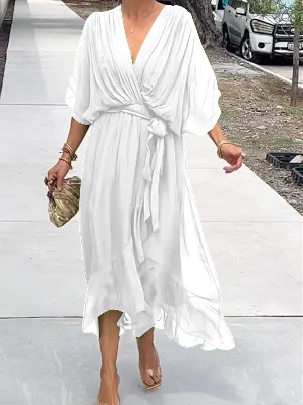 Adelheid | Leichtes Midi-Kleid Seidenchiffon