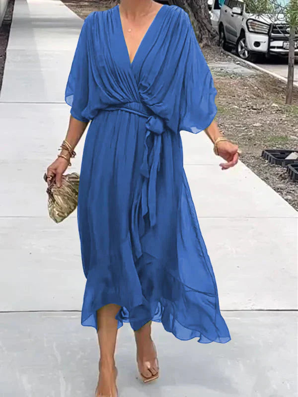 Adelheid | Leichtes Midi-Kleid Seidenchiffon