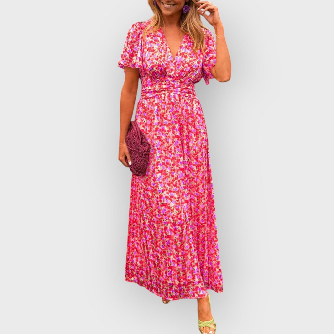 Róisín | Maxi-Kleid mit V-Ausschnitt