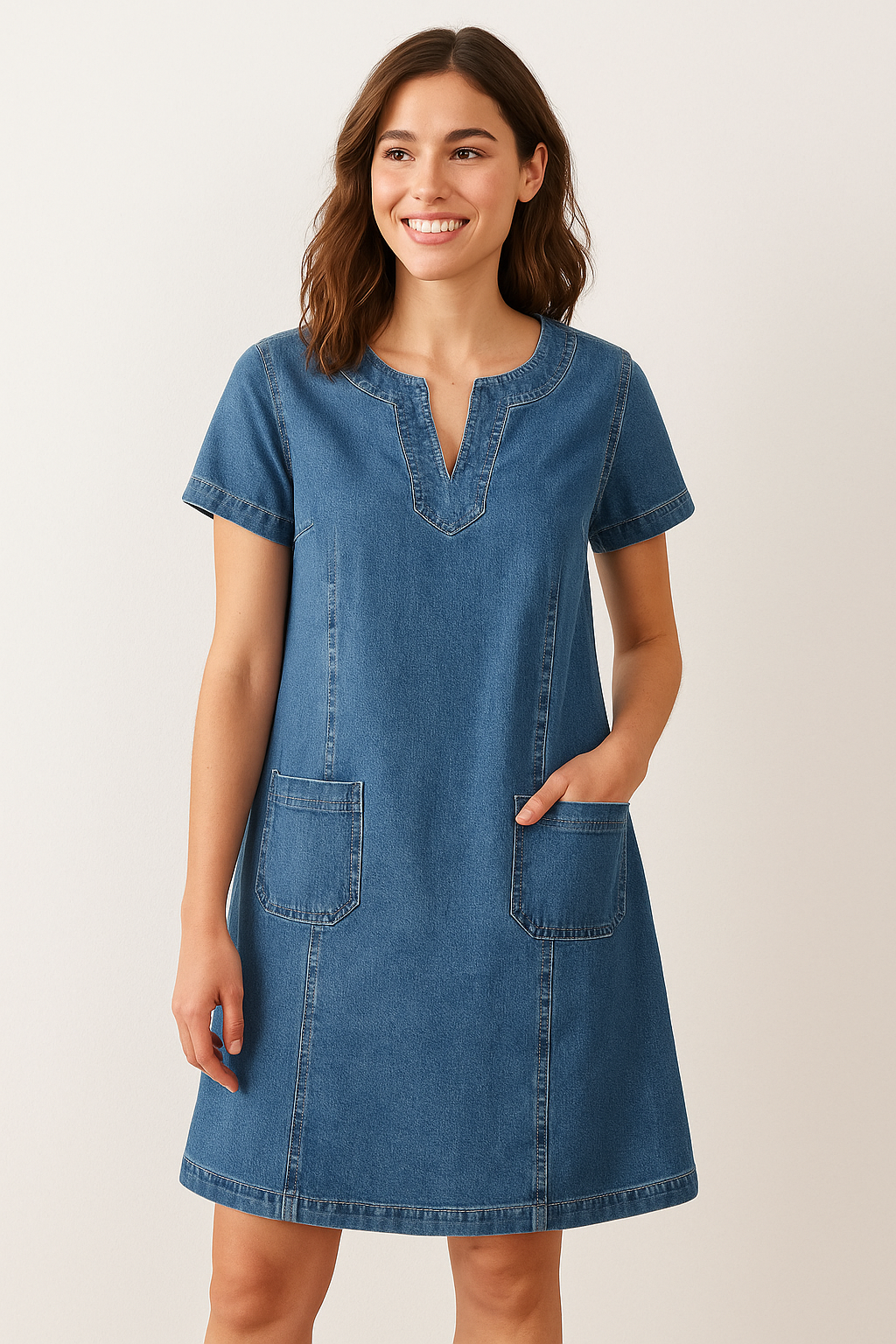 Vionara | Weiches Denimkleid