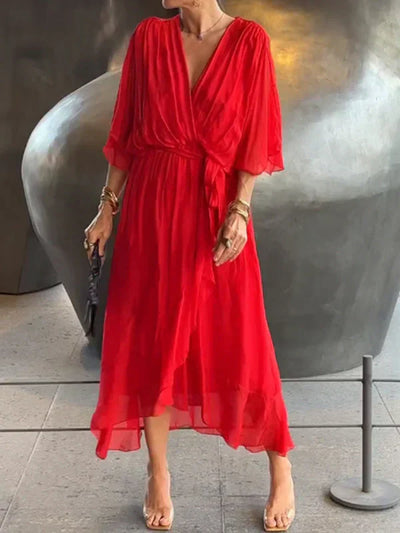 Adelheid | Leichtes Midi-Kleid Seidenchiffon