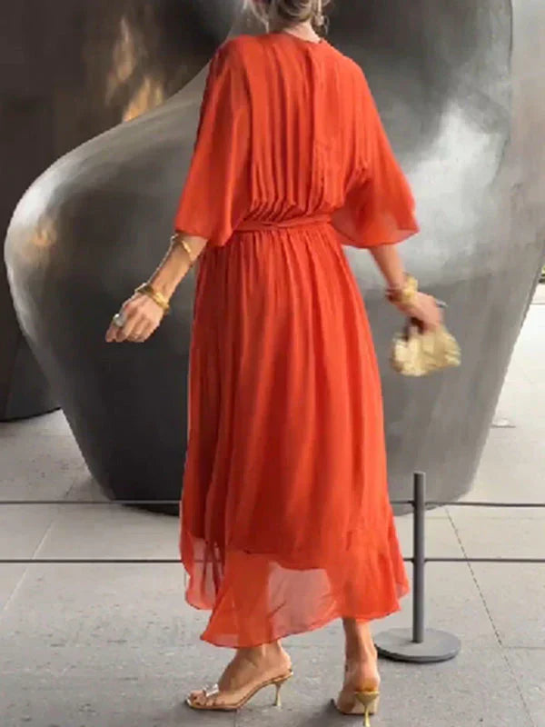 Adelheid | Leichtes Midi-Kleid Seidenchiffon