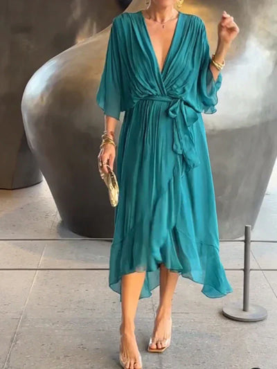 Adelheid | Leichtes Midi-Kleid Seidenchiffon